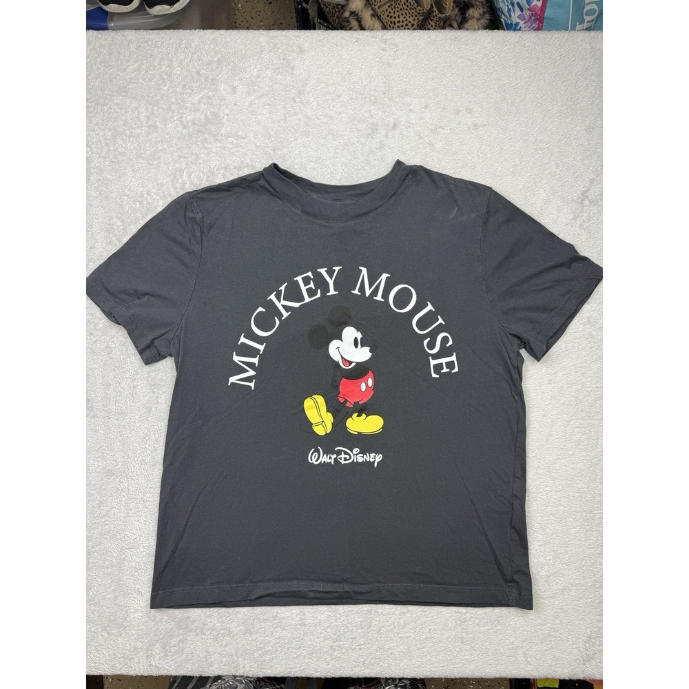 H&M Disney Mickey Mouse Gray Graphic T-Shirt Adult US Size M